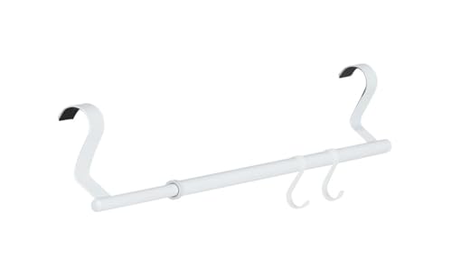 Handtuchhalter für Heizkörper, Ausziehbar für Flexible Nutzung, Handtuchhalter Heizung ohne Bohren, Heizkörper Handtuchhalter Weiß, Wäscheständer Heizung, Heizkörperregal Einhängen (40-65cm) von FONDUO