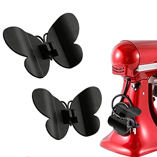 Kabelhalter Kabelclips Zubehör für Küchenmaschinen Kitchen Aid-Standmixer, Kabelhalter Organizer Fleischwolf Zubehör, Vielzwecke Kabelführung Kabel Organizer für Netzkabel (Schwarz) von FONDUO