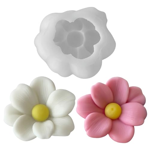 Kerzen Formen Silikon Blumen Epoxidharz Silikonformen Gießformen Frühling Sommer Kerzenformen Zum Gießen Silikon Gießform 3D Giessform Frühling Kerzen Silikonform Für Wohnzimmer Wohndeko (B) von FONDUO