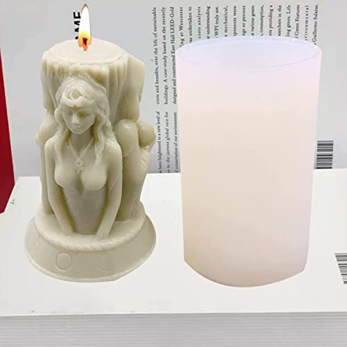 Kerzenform Silikon,3D drei Göttinnen Figur Statue Harzform, Kniende Gebets Körper Torso Kerze Form, Gießen Kerze Zum Gießform DIY Handgemachte Kerzen, für Gips DIY Craft hausgemachte Seifenstatue von FONDUO