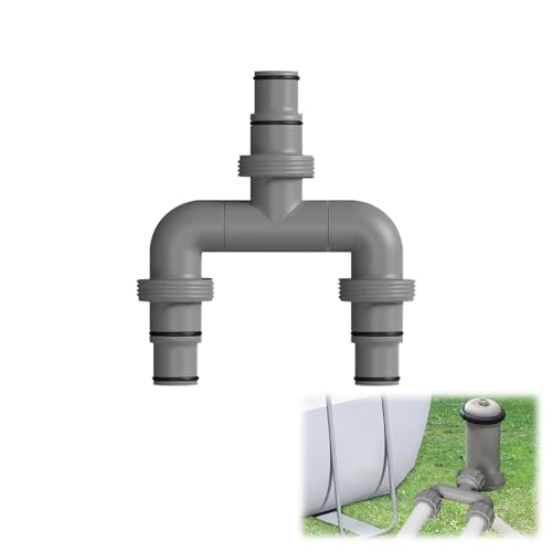 Schlauchadapter für Pool Zubehör, Poolschlauch Adapter 2/3 Wege Ventil, Pool Adapter, Pool Schlauchverbinder, Poolschlauch Verbinder, Pool Anschluss Verbinder Für Ø 31.8 Und 38 mm Pool-Schlauch (D) von FONDUO