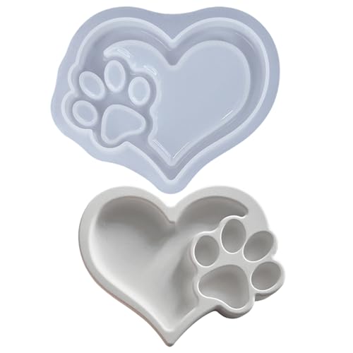 Silikonform Katzenpfote Tablett, Silikonformen Gießformen Schmuck Teller Herzform, Giessformen Gießform Silikon Tablett Epoxidharz Tablett Formen Aufbewahrung Schale Beton Gipsform Handwerk Silikonform Katzenpfote Tablett, Silikonformen Gießformen Schmuck Teller Herzform, Giessformen Gießform Silikon Tablett Epoxidharz Tablett Formen Aufbewahrung Schale Beton Gipsform Handwerk von FONDUO