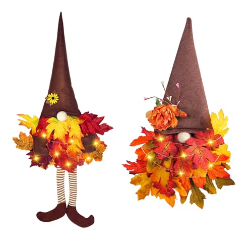 Türkranz Herbst Deko Wichtel Tür Kranz Für Haustür Deko Außen Herbstkranz Herbstwichtel mit LED Lichterkette Herbstdeko Hängend Türkranz Fensterdeko Hängedeko Kranz Deko Herbst Für Tür Wand (A+B) Türkranz Herbst Deko Wichtel Tür Kranz Für Haustür Deko Außen Herbstkranz Herbstwichtel mit LED Lichterkette Herbstdeko Hängend Türkranz Fensterdeko Hängedeko Kranz Deko Herbst Für Tür Wand (A+B) von FONDUO