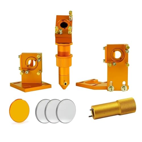 FONLAND CO2-Laserkopf-Set + 3 Molybdän-Reflektoren D20mm + 1 Fokussierlinse D20mm FL50.8mm,geeignet für Lasergravur- und -schneidemaschinen(Set D D20F50.8) von FONLAND