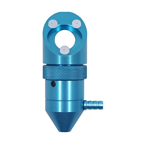 FONLAND K40 CO2 Laserkopf Blau, laserkopf mit Luftunterstützung für K40 laser Cutter Graviermaschine, Objektivdurchmesser 12/18 mm FL: 50,8 mm und Dia:16 mm Brennweite25,4 mm Spiegel 20 mm von FONLAND
