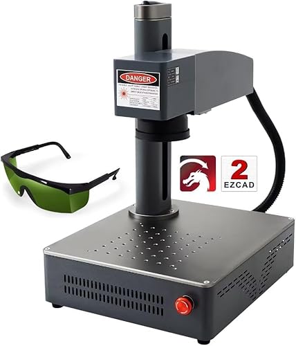 FONLAND S4 20W Faserlaser-Markierungsmaschine mit tragbarer Rotationsgraviermaschine, Schmuck-Metallplatten-Graviermaschine(20W Only machine) von FONLAND