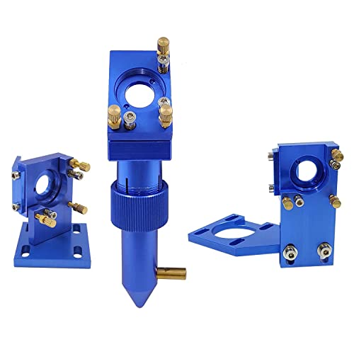 K40 laserkopf FONLAND CO2 Laserkopf Set K Serie mit Spiegelhalterungen Laser head CO2 D12mm FL50.8mm Für 2030 4060 K40 CO2 Laserschneider laser zubehör, Blau von FONLAND