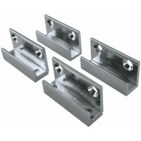 Fonsegrive - Spiegelhalter Glashalter Breite 40 mm mit Schrauben, Messing verchromt 4 Stück von FONSEGRIVE