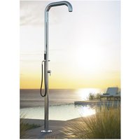 Boss Shower mit Einhebelmischer und Handbrause gebürstet, Unterputzwasserversorgung, ohne Frostschutz - Fontealta von FONTEALTA