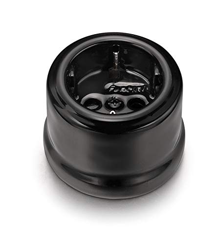 Fontini 30-202-27-2 – Sockel für Steckdose, Erdung, seitlich, 16 A, 250 V, Porzellan, schwarz von FONTINI
