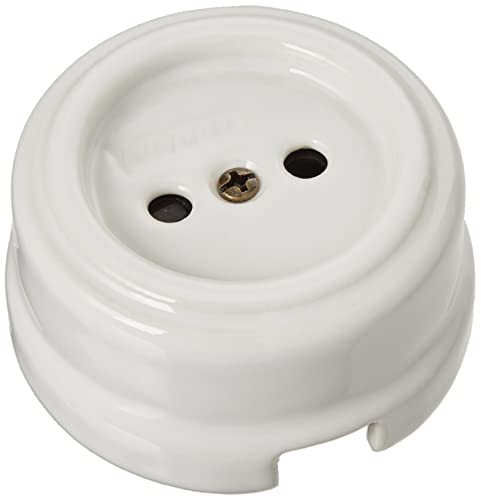 Fontini 30 – 205 – 17 – 2 – Base Euro Stecker 16 A Verschlusszeit Porzellan weiß Pack von FONTINI