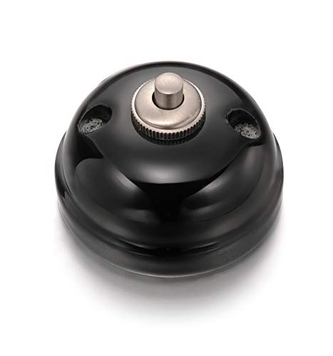 Fontini 30 – 310 – 27 – 2 Klingeltaster 10 A 250 V Porzellan schwarz Pack von FONTINI