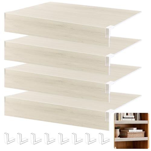 Drahtgitter-Abdeckungen für Speisekammer-Regal-Abdeckungen für Drahtregaleinlagen, abnehmbar, mit Halterungen für Schrank, Speisekammer, Küche, Bad, Büro, Geschäft, 61 x 30,5 cm, Beige Eiche, 4 Stück Drahtgitter-Abdeckungen für Speisekammer-Regal-Abdeckungen für Drahtregaleinlagen, abnehmbar, mit Halterungen für Schrank, Speisekammer, Küche, Bad, Büro, Geschäft, 61 x 30,5 cm, Beige Eiche, 4 Stück von FONUNO