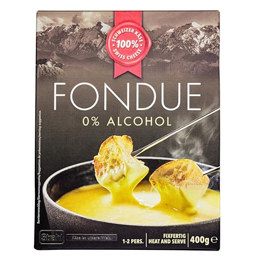 FOOD-UNITED Fondue KÄSE ohne Alkohol 2x400g | Schweizer Käse-Fondue-Fertigmischung | 0% Alcohol von STRÄHL | Fertigfondue für Fondue-Topf Pfanne oder Caquelon cremig-zart-schmelzend (2) von FOOD-UNITED