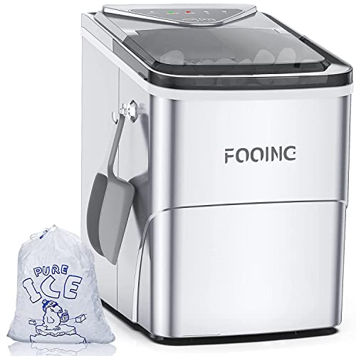 Eiswürfelmaschine, Ice Maker mit Selbstreinigungsfunktion,15kg/24h, 9 Eiswürfel in nur 6 Minuten. Gerauscharmem Betrieb, Ice Cube Maker, Eiswürfelbereiter für den Einsatz in Haushalten, Büros Eiswürfelmaschine, Ice Maker mit Selbstreinigungsfunktion,15kg/24h, 9 Eiswürfel in nur 6 Minuten. Gerauscharmem Betrieb, Ice Cube Maker, Eiswürfelbereiter für den Einsatz in Haushalten, Büros von FOOING