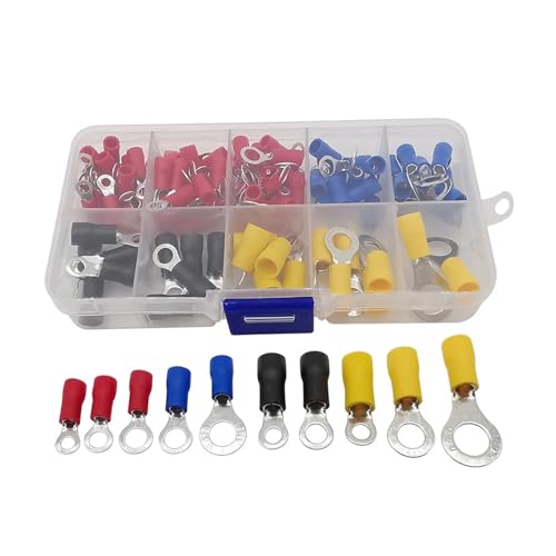 102Pcs/Box RV Ring Terminal Electrical Crimp Connector Set Insulated Cold Pressed Terminal End Butt Assortment Kit with Box 102Pcs/Box RV Ring Terminal Electrical Crimp Connector Set Insulated Cold Pressed Terminal End Butt Assortment Kit with Box von FOPURE