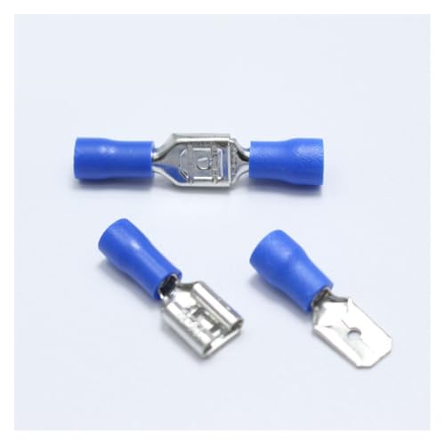 10pairs 6.3mm Spade Crimp Terminal 6.3 Male Female Pre Insulated Blue Electrical Connectors for 16-14AWG Wire /1.5-2.5mm2 Cable 10pairs 6.3mm Spade Crimp Terminal 6.3 Male Female Pre Insulated Blue Electrical Connectors for 16-14AWG Wire /1.5-2.5mm2 Cable von FOPURE
