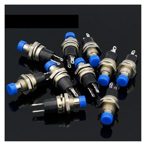 10pcs NO Normally Open Momentary Spring Push Button Switches Blue Control switch 10pcs NO Normally Open Momentary Spring Push Button Switches Blue Control switch von FOPURE