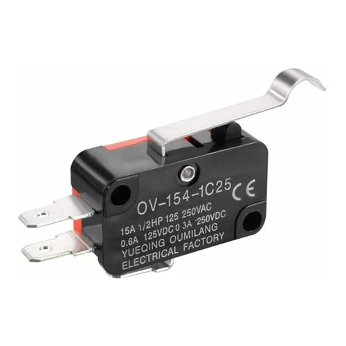 10pcs V-154-1C25 long handle roller Snap Action Push Button SPDT Momentary On-Off Limit Switch 15A 250V Red/Black Control switch 10pcs V-154-1C25 long handle roller Snap Action Push Button SPDT Momentary On-Off Limit Switch 15A 250V Red/Black Control switch von FOPURE