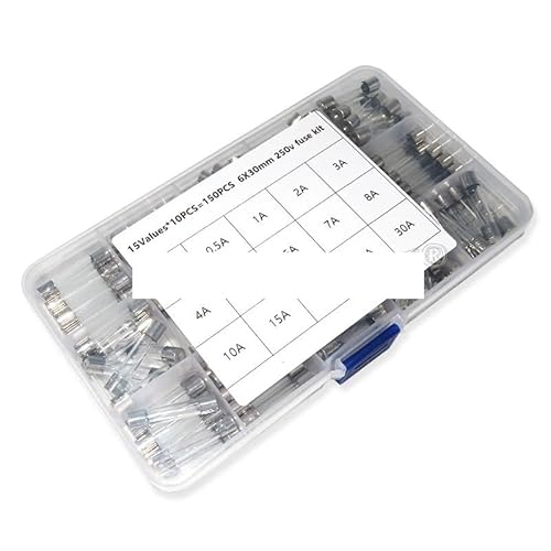 150PCS-15Kinds 6 * 30 Fast-blow Glass Tube Fuses Car Glass Tube Fuses Assorted Kit 6X30 With Box Fusiveis 0.1A-30A Household Fuses Capacitance Meters 150PCS-15Kinds 6 * 30 Fast-blow Glass Tube Fuses Car Glass Tube Fuses Assorted Kit 6X30 With Box Fusiveis 0.1A-30A Household Fuses Capacitance Meters von FOPURE