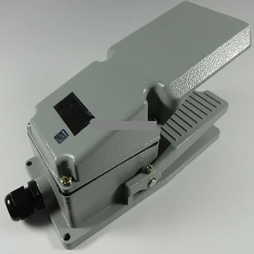 1Pcs TFS-302 Grey Foot Pedal Switch LT4 AC 250V 15A Antislip Metal Momentary Industrial Treadle Aluminum Shell Control switch von FOPURE