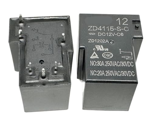 1pc ZD4115-S-C DC12V-C6 (T90-1C-6P-12V-30A) Relay 6 pins Industrial Electrical Relays von FOPURE