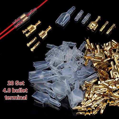 20sets 4.0mm Terminal Car Electrical Wire Connector Male &Female Double Wire Connector Terminals von FOPURE