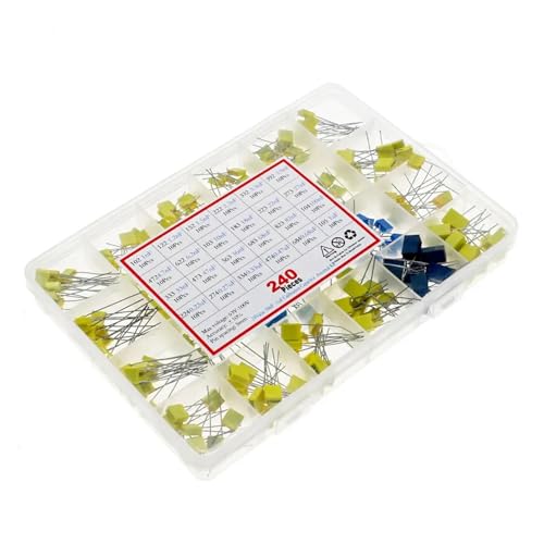 240pcs/Box 63V 100V 24Value x 10pcs 102-105 Polypropylene Film Capacitor Kit Capacitance Meters 240pcs/Box 63V 100V 24Value x 10pcs 102-105 Polypropylene Film Capacitor Kit Capacitance Meters von FOPURE