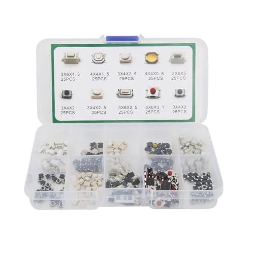 250 Pcs/1 Set 10 Types Car Remote Control Tablet actile Push Button Switch Car Keys Button Touch Microswitch With Box Control switch 250 Pcs/1 Set 10 Types Car Remote Control Tablet actile Push Button Switch Car Keys Button Touch Microswitch With Box Control switch von FOPURE