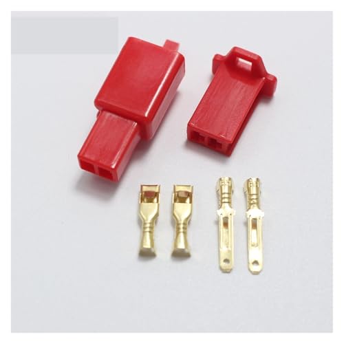 2set 2.8mm 2P Red Electrical Connector Kits 2.8 2Pin Male Female Socket von FOPURE
