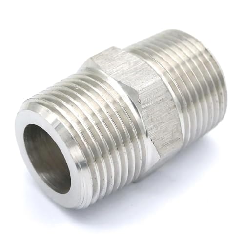 3/4" BSPT Male to 3/4" BSPT Male Threaded 304 Stainless Steel Pipe Fitting Connector Adapter 250bar von FOPURE