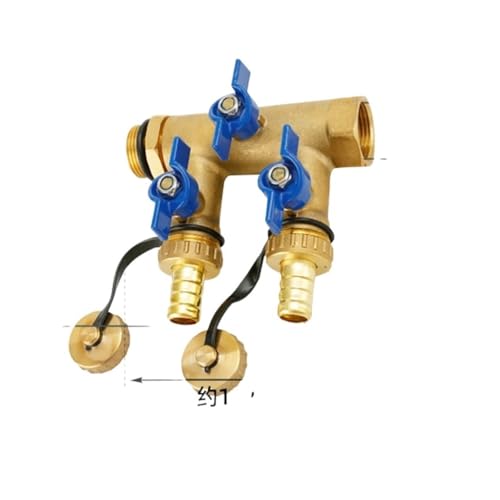 3/4" Male 4 Ways Ball Valve Block Splitter HVAC Switch Water Divider Solar Workstation Injectionr Pipe Joint Accessories von FOPURE