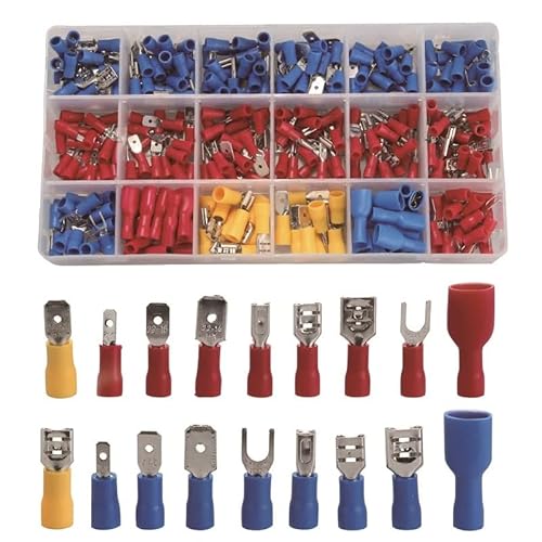 330pcs Spade Crimp Terminals Female Male Electrical Cable Wire Assorted Insulated Fork Terminals Connectors Kit 330pcs Spade Crimp Terminals Female Male Electrical Cable Wire Assorted Insulated Fork Terminals Connectors Kit von FOPURE
