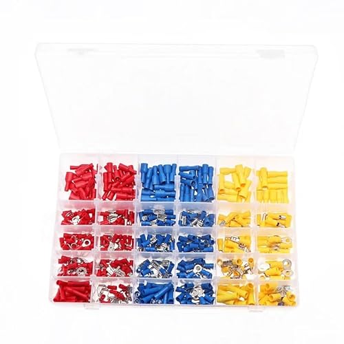 500pcs Assorted Spade Terminals Insulated Cable Terminal Wire Crimp Connector Electrical Wire Butt Ring Fork Connectors 500pcs Assorted Spade Terminals Insulated Cable Terminal Wire Crimp Connector Electrical Wire Butt Ring Fork Connectors von FOPURE