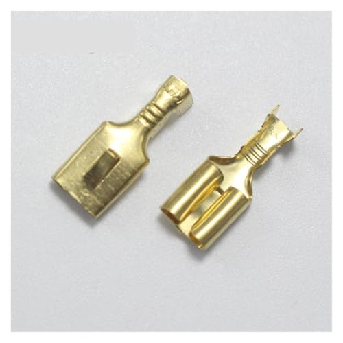 50pcs Copper 6.3 Crimp Terminal 6.3mm Uninsulated Spring Connector Female Cold Terminal 50pcs Copper 6.3 Crimp Terminal 6.3mm Uninsulated Spring Connector Female Cold Terminal von FOPURE