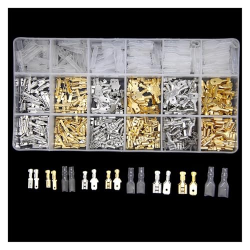 540PCS 2.8/4.8/6.3mm Female and Male Crimp Terminals Insulated Seal Quick Splice Electrical Wire Connectors Crimp Terminal von FOPURE