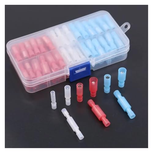 60Pcs Fully Insulated Electrical Wire Crimp Connectors Butt Splice Terminals Male & Female Quick Conector AWG 24-10 von FOPURE