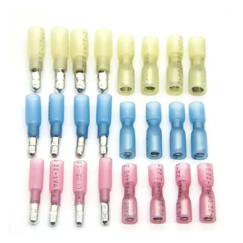 FOPURE 100PCS Insulated Heat Shrink Connectors Set Female&Male Wire Connectors Crimp Butt Terminals 10-22AWG von FOPURE