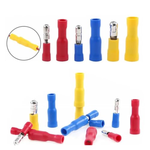 FOPURE 100Pcs Insulated Crimp Terminals Connectors Electrical Wire Butt Connectors 0.5-6.0mm2 FOPURE 100Pcs Insulated Crimp Terminals Connectors Electrical Wire Butt Connectors 0.5-6.0mm2 von FOPURE