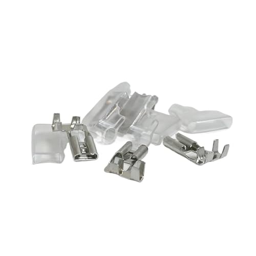 FOPURE 100set=200pcs 6.3mm Flag Right Angle Flag L Type Crimp Terminal Spring Spade Connector + Cover Insulated Welding 0.5-1.5mm2 FOPURE 100set=200pcs 6.3mm Flag Right Angle Flag L Type Crimp Terminal Spring Spade Connector + Cover Insulated Welding 0.5-1.5mm2 von FOPURE