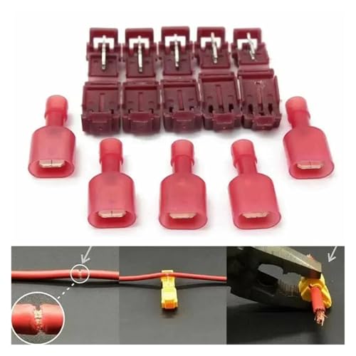 FOPURE 10Pcs(5set) Quick Electrical Cable Connectors Snap Splice Lock Wire Crimp Terminals Electrical Wire Connector von FOPURE
