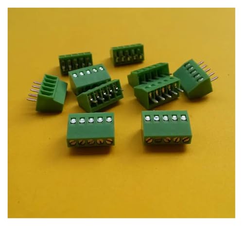 FOPURE 10pcs 5 Poles/5 Pin 2.54mm/0.1" PCB Screw Terminal Block Connector von FOPURE