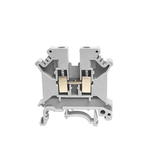 FOPURE 10pcs Gray Wire Terminal Blocks Lug Plate Wiring Cable Row Connection DIN Rail Mounted Brass von FOPURE