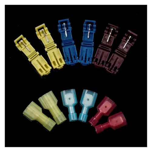 FOPURE 120PCS T Tap Electrical Connectors Quick Wire Splice Taps Insulated Male Quick Disconnect Terminals von FOPURE