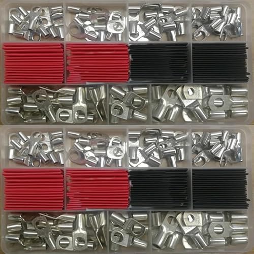 FOPURE 140Pcs Wire Connector Tinned Copper Wire Terminals Connector Cable Lugs Ring SC Terminals Marine Cold-Pressed Crimp Terminals FOPURE 140Pcs Wire Connector Tinned Copper Wire Terminals Connector Cable Lugs Ring SC Terminals Marine Cold-Pressed Crimp Terminals von FOPURE