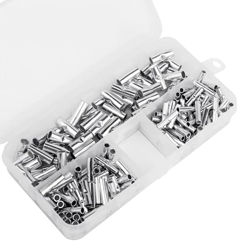 FOPURE 200pcs Butt Wire Connector Uninsulated Ferrules Electrical Cable Terminal Tinned Crimp Terminal 0.5-6mm2 22-10AWG FOPURE 200pcs Butt Wire Connector Uninsulated Ferrules Electrical Cable Terminal Tinned Crimp Terminal 0.5-6mm2 22-10AWG von FOPURE