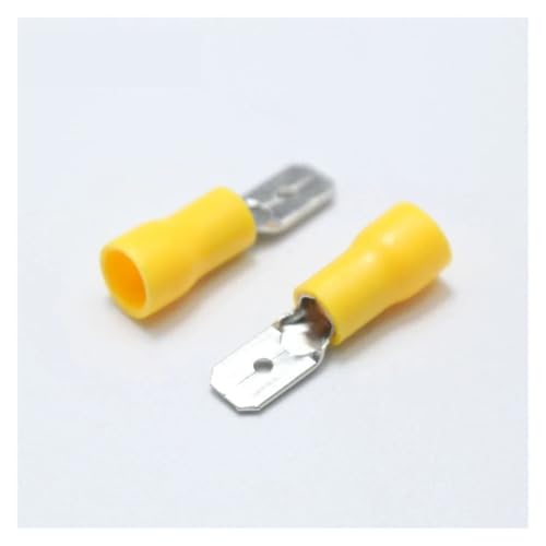 FOPURE 20pcs 6.3mm Crimp Terminal 6.3 Male Pre-Insulated Electrical Connectors for 12AWG - 10AWG Wire /4-6mm2 Cable IMax=24A FOPURE 20pcs 6.3mm Crimp Terminal 6.3 Male Pre-Insulated Electrical Connectors for 12AWG - 10AWG Wire /4-6mm2 Cable IMax=24A von FOPURE