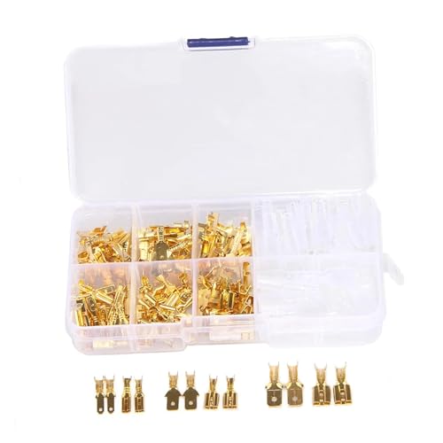 FOPURE 210PCS Insulated Spade Crimp Terminals 2.8/4.8/6.3mm Seal Electrical Wire Connectors Crimping Terminal Assortment Kit von FOPURE