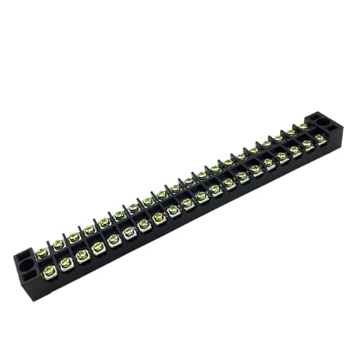 FOPURE 2PCS/Lot Dual Row Fixed Terminal Block TB-1520 Group Type Connection 15A 20 Position 20P 600V Screw Terminals Barrier von FOPURE