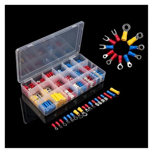 FOPURE 300pcs Assorted Electrical Wire Crimp Terminals Kit Full Insulated Terminator Spade Butt Connectors Assorted terminales Set von FOPURE